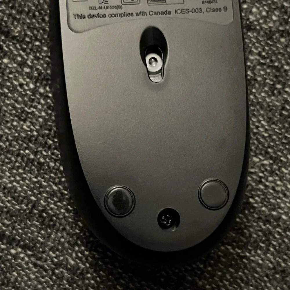 Logitech M-U0026 Wired Optical USB Mouse Black 3-Button Scroll Wheel PC Laptop